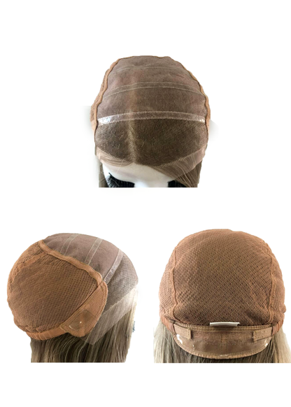 SPECTRA Full Handmade 5x5" Mono Top  Wig With Hard P Mono Lace Front And Virgin Remy Raw Hair For Women