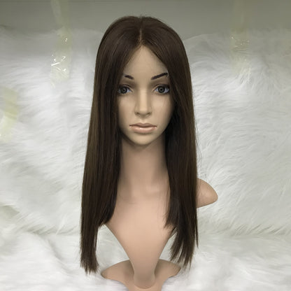 LACE FRONT TOP FOR WHITE WOMAN SWISS WIG HUMAN HAIR