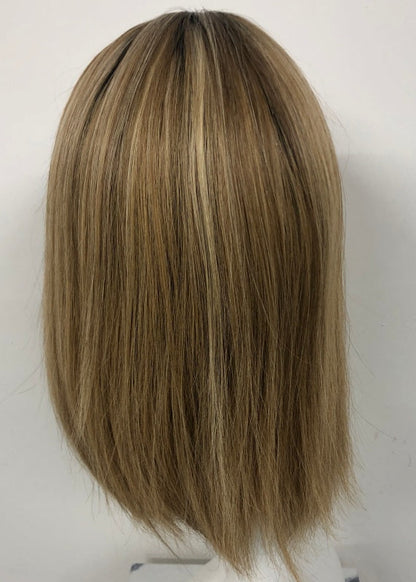 BAOLING 5x5" Mono Top Wig Weft Back With PU Edge In The Front And Raw Cutucle Hair For Women