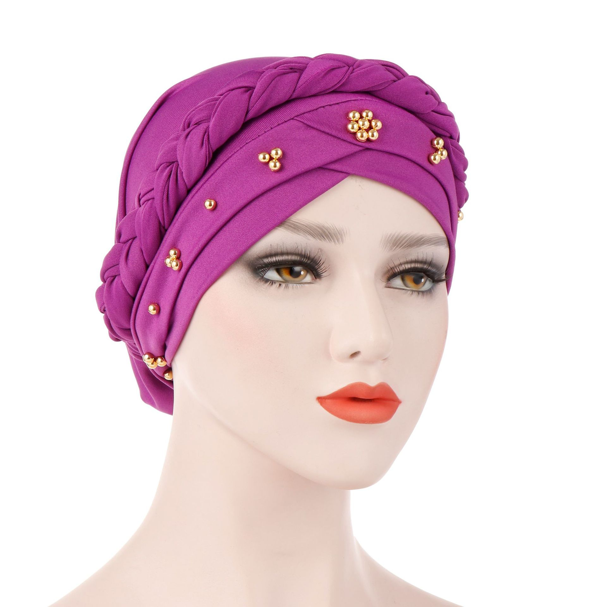 Wholesale Women Muslim Forehead Cross With Lace Elastic Stretch Turban Bonnet Hijab Inner Headscarf Bandana Undercap