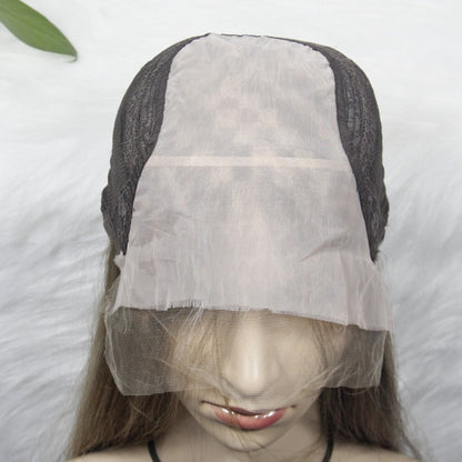 HIGHT QUALITY HALF HAND MADE  SILK CLOTH  LACE TOP HAIR WIG