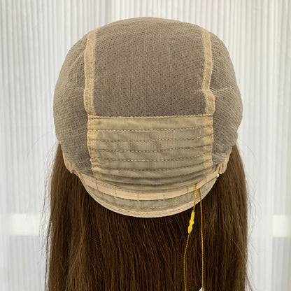 Mono Top Full Handmade Hard Lace Front Straight Human Hair Wigs For Women