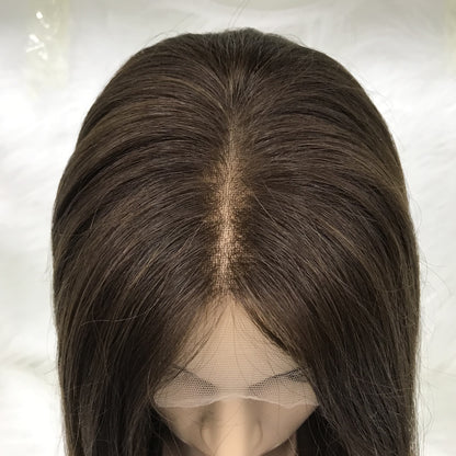 LACE FRONT TOP FOR WHITE WOMAN SWISS WIG HUMAN HAIR