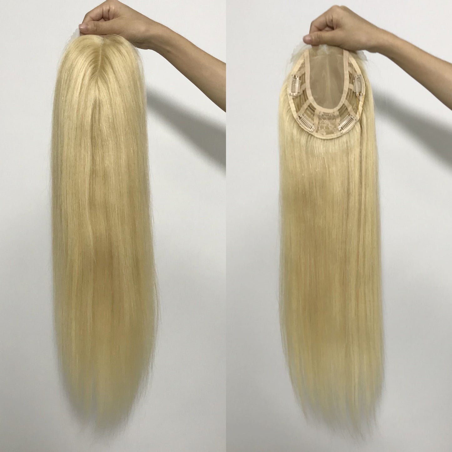 RAW HAIR LACE FRONT SILK  BASE TOP+WEFT BACK TOPPER