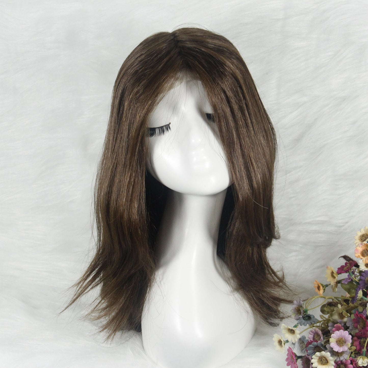 RAW HAIR FOE WHITE WOMEN SILICONE MONO TOP MEDICAL WIG