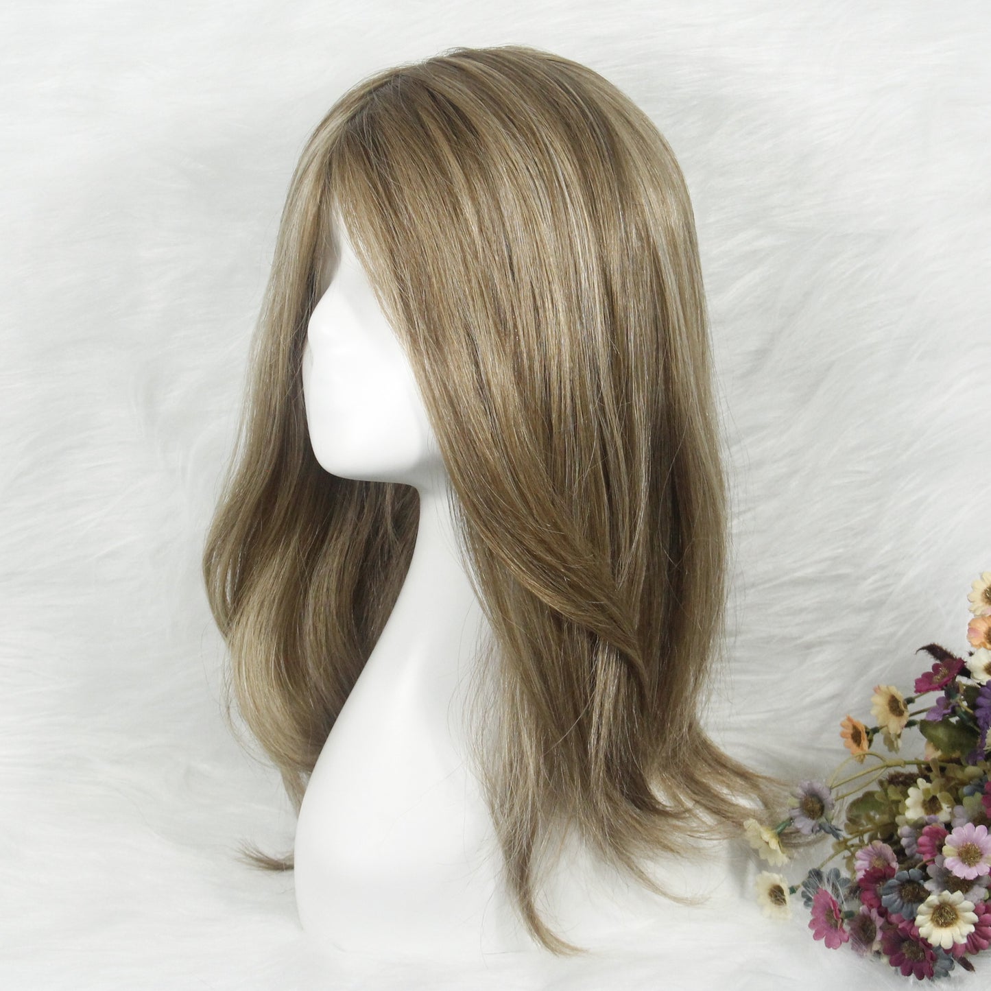 HIGHT QUALITY RAW HAIR HD LACE+WEFT BACK MONO MEDICAL WIG