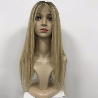 4''*4'' SILK TOP+SWISS LACE FRONT JEWISH MEDICAL WIG