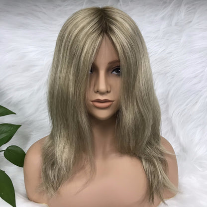 REAL HAIR FOR CANCER PATIENTS 5''*5''SILK TOP MEDICAL WIG