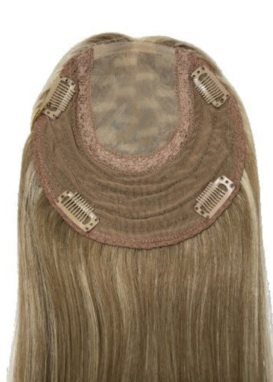 NATURAL  WEFT BACK TOP  SILK WOMEN'S HAIR BASE TOPPER
