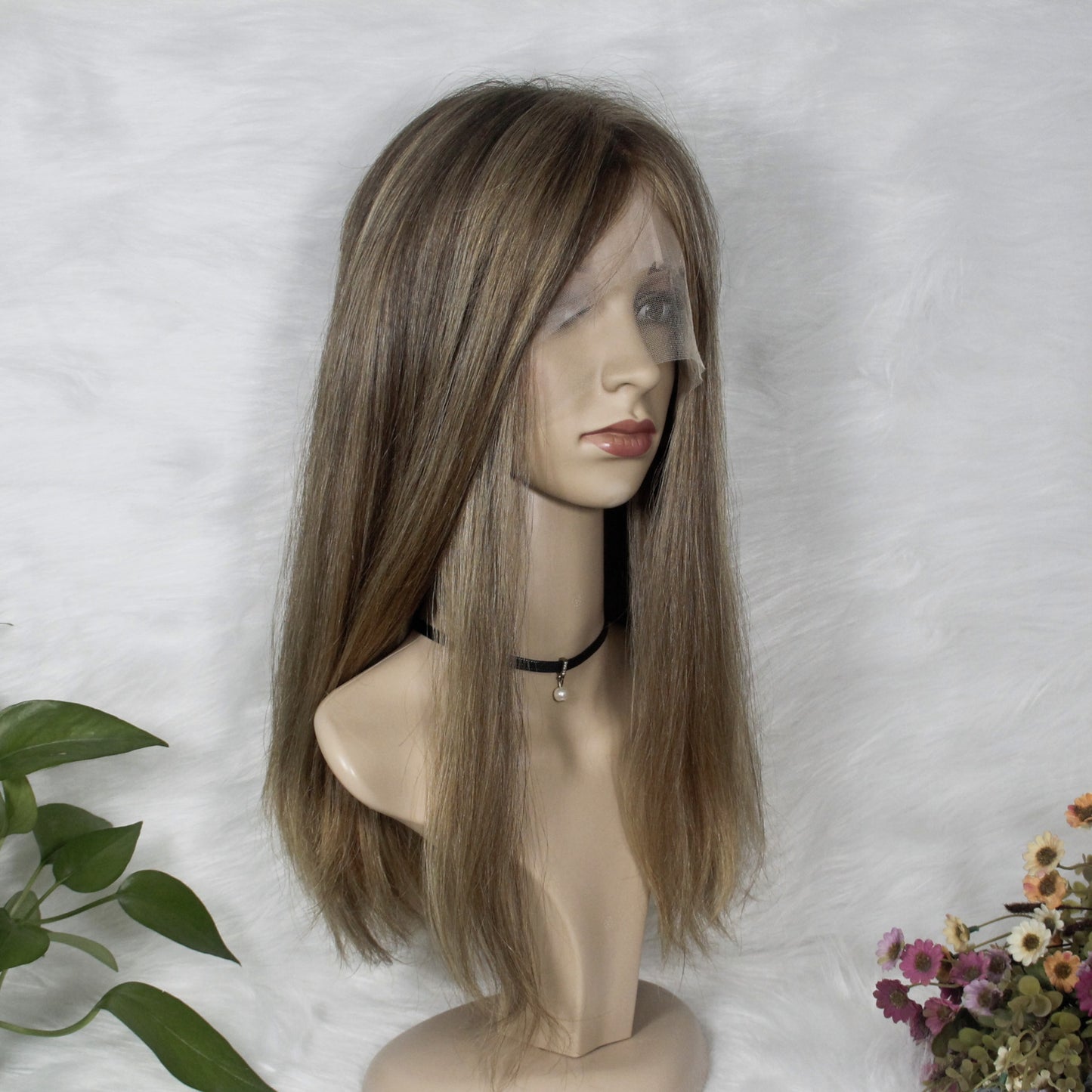 HIGHT QUALITY HALF HAND MADE  SILK CLOTH  LACE TOP HAIR WIG