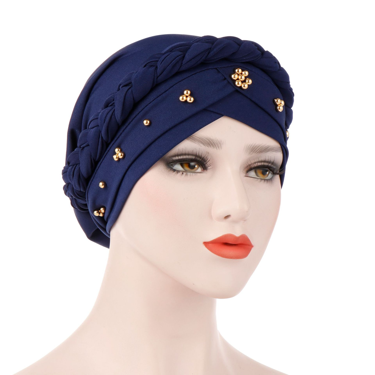 Wholesale Women Muslim Forehead Cross With Lace Elastic Stretch Turban Bonnet Hijab Inner Headscarf Bandana Undercap