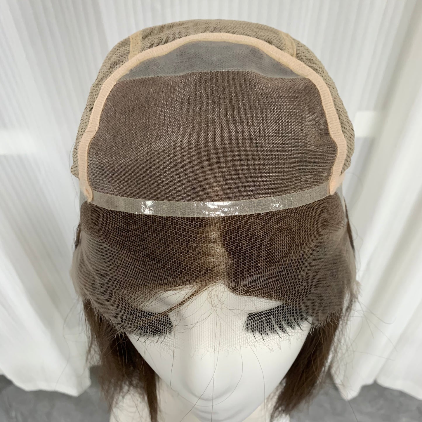 Mono Top Full Handmade Transparent Lace Front Straight Human Hair Wigs For Women