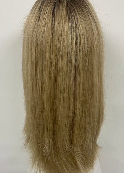 LEVITA Full Handmade Mono Top Wig With P Mono Lace Front & Silk Cover For Women