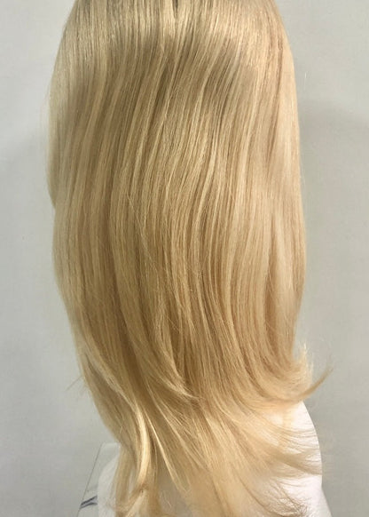 LEVITA Full Handmade Mono Top Wig With P Mono Lace Front & Silk Cover For Women
