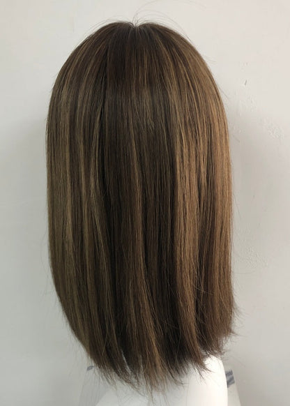 FLOWER HD Lace Front Mono Top Wig HD lace front Made With Virgin Remy Raw Hair For Women
