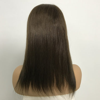 NATURAL  SCALP WEFT BACK TOP  SILK BASE HUMAN HAIR TOPPER