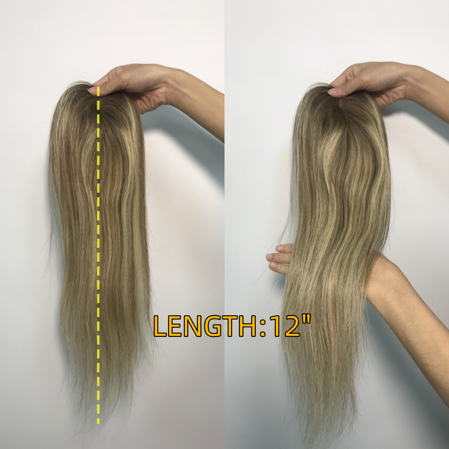 3"*6"  HUMAN CLIP IN HAIR MONO BASE TOPPER