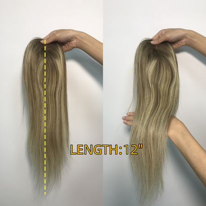 3"*6"  HUMAN CLIP IN HAIR MONO BASE TOPPER