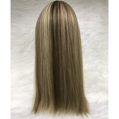 WHITE WOMEN 4“*4”SILK TOP HAIR LOSS KOSHER WIG