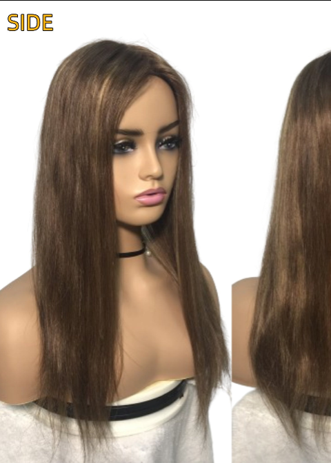 NATURAL  WOMEN WITH THINNING HAIR MONO HAIR TOP TOPPER