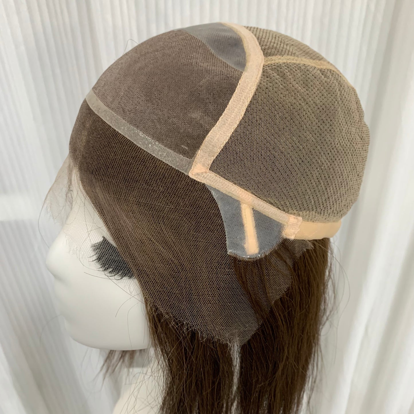 Mono Top Full Handmade Transparent Lace Front Straight Human Hair Wigs For Women