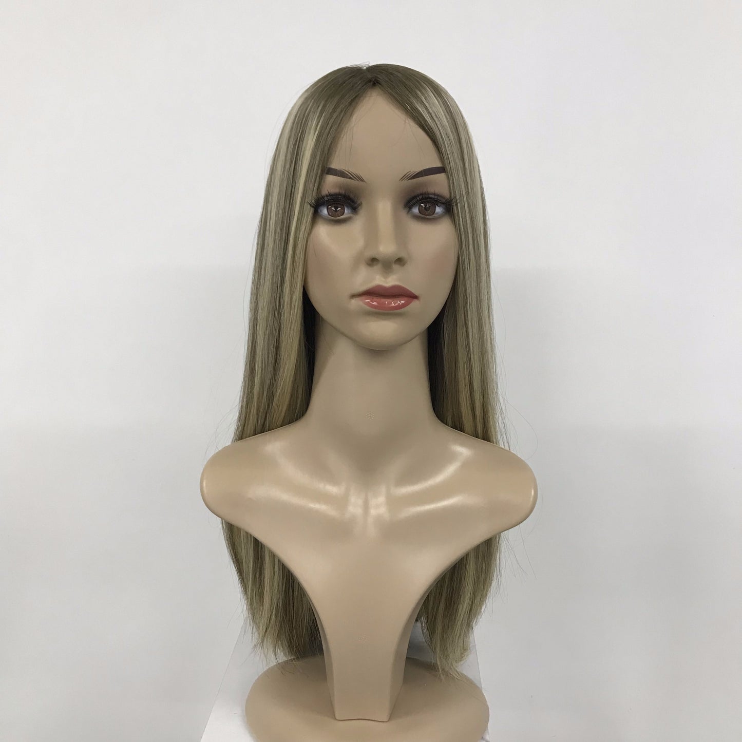 WHITE WOMEN 4"*4"  HAIR LOSS KOSHER SILK WIG