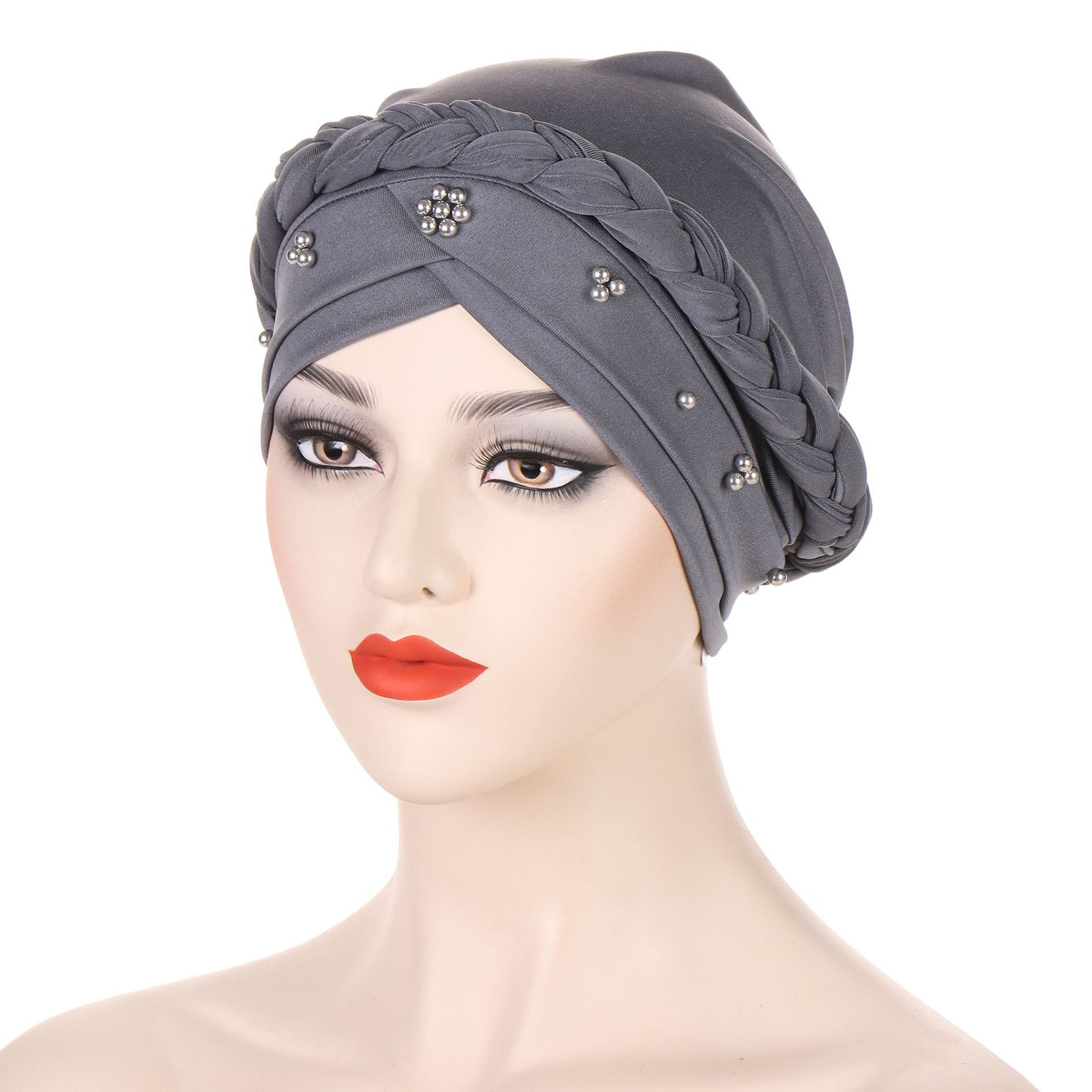 Wholesale Women Muslim Forehead Cross With Lace Elastic Stretch Turban Bonnet Hijab Inner Headscarf Bandana Undercap