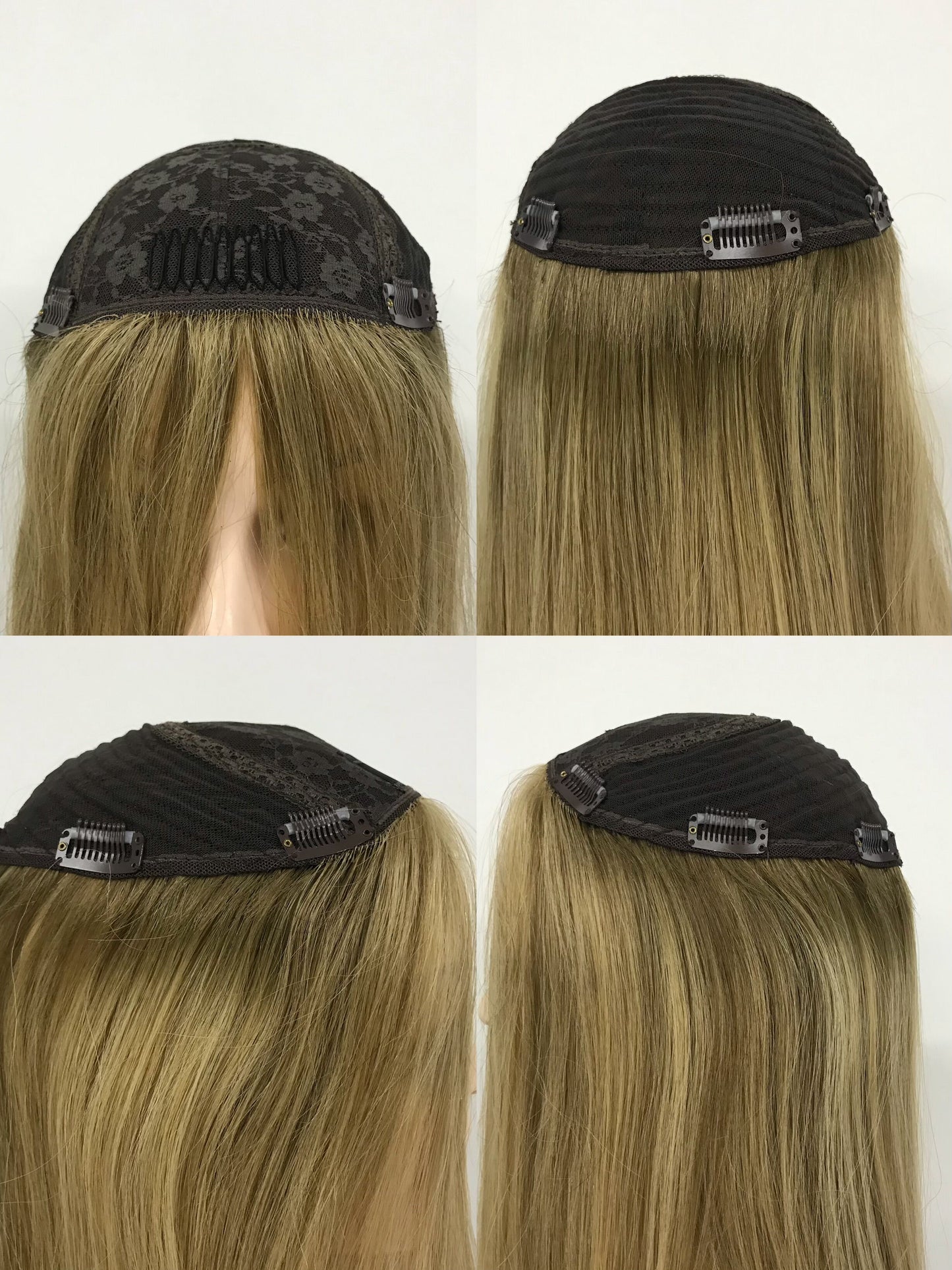 REAL HAIR  SILK INJECTION WITH WEFT BACK JEWISH  TOPPERS