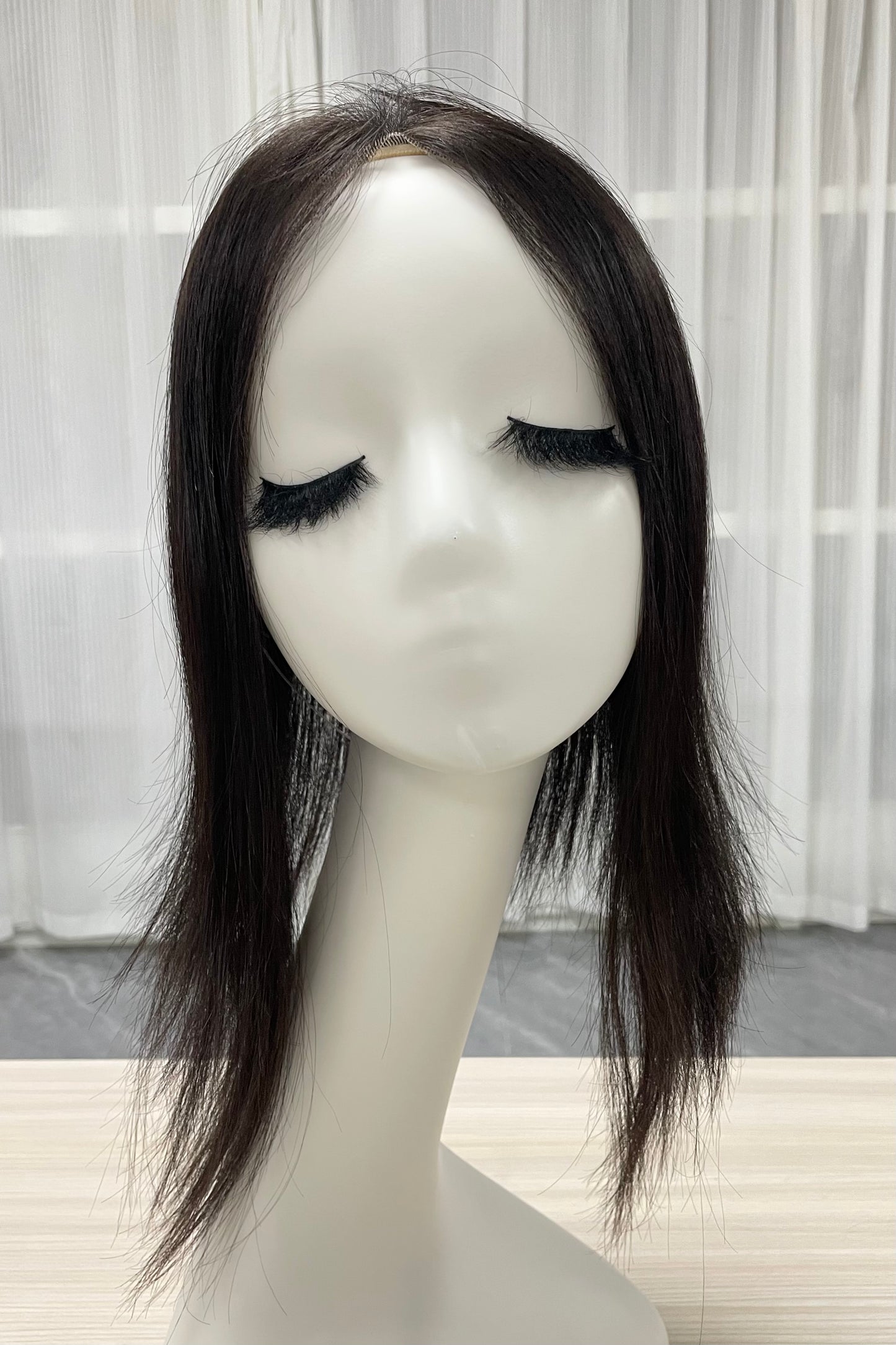 Lace Hair Line Human Hair Topper 12" #NB  TENLON-AA 80% Density Secure Clips For Women Hair Thinning