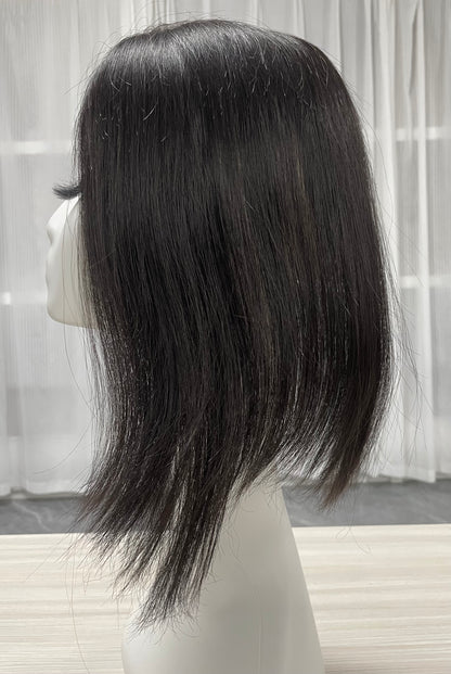 Lace Hair Line Human Hair Topper 12" #NB  TENLON-AA 80% Density Secure Clips For Women Hair Thinning