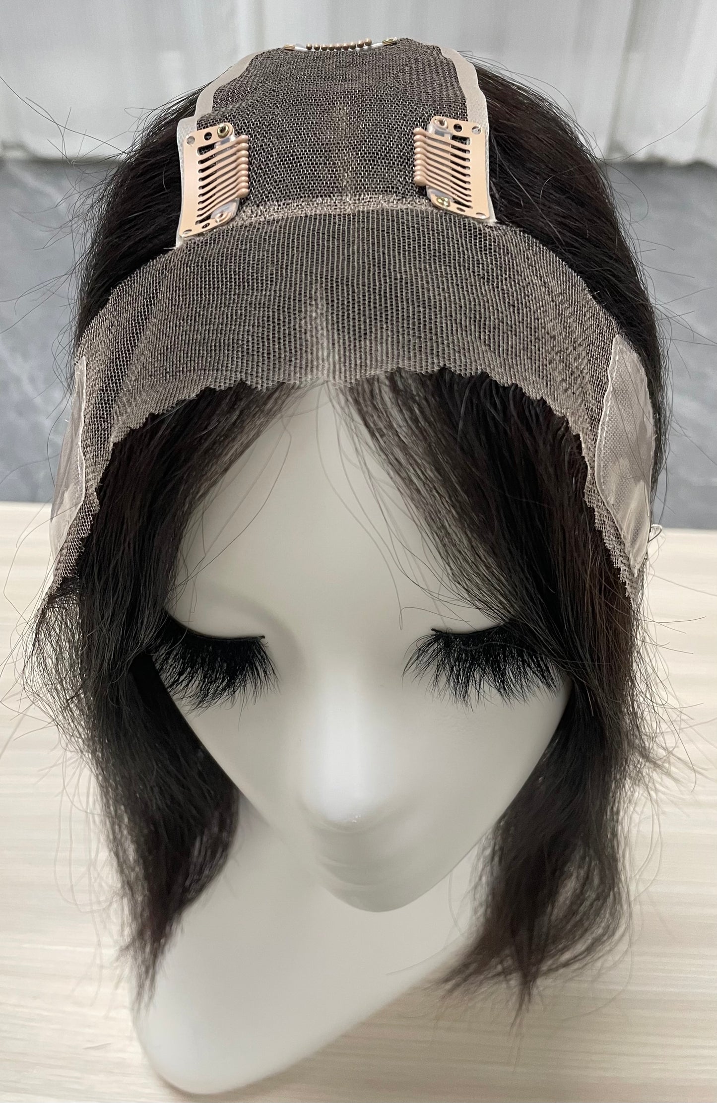 Lace Hair Line Human Hair Topper 12" #NB  TENLON-AA 80% Density Secure Clips For Women Hair Thinning