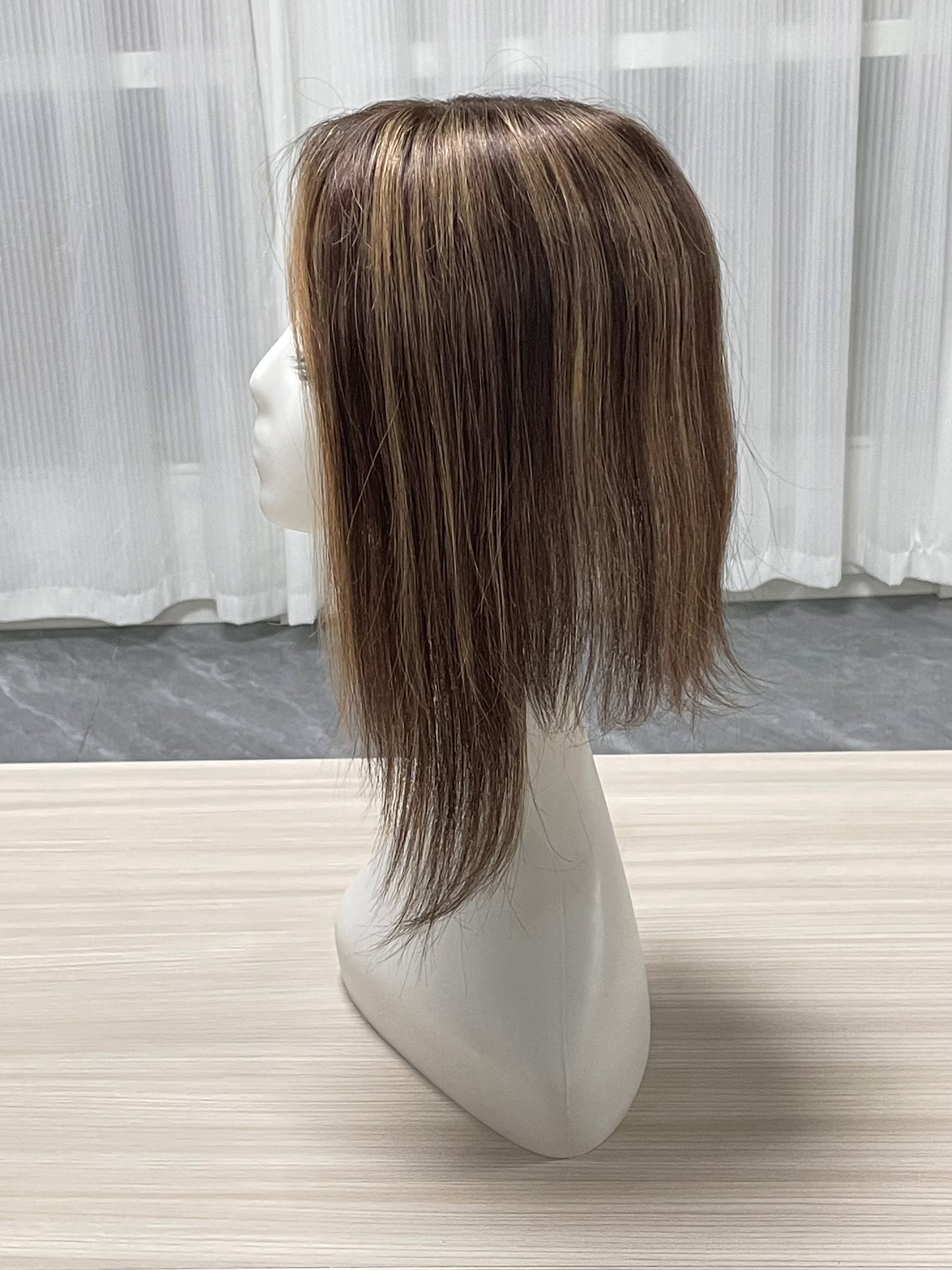 Hot Selling Lace Hair Line Topper 12"#6/27 TENLON-AA 80% Density Human Hair For Women