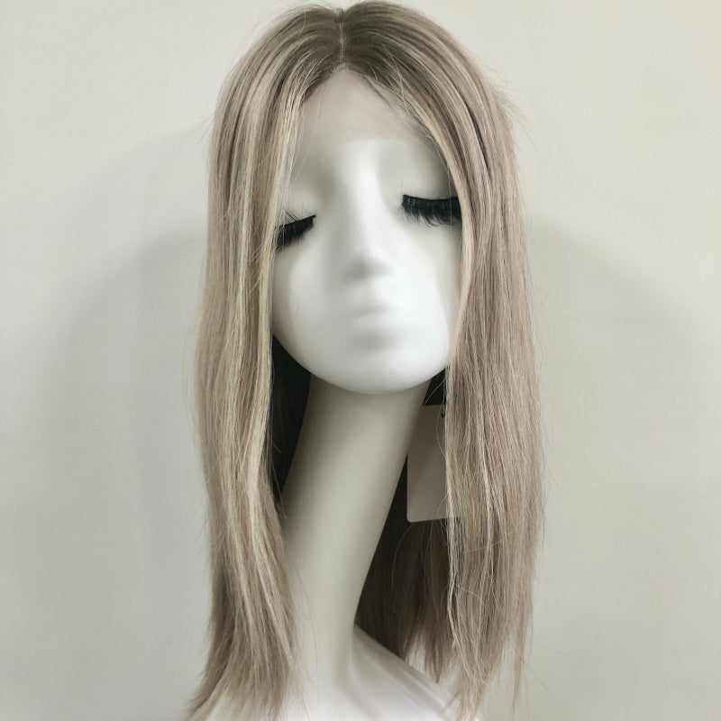 FLOWER HD Lace Front Mono Top Wig HD lace front Made With Virgin Remy Raw Hair For Women