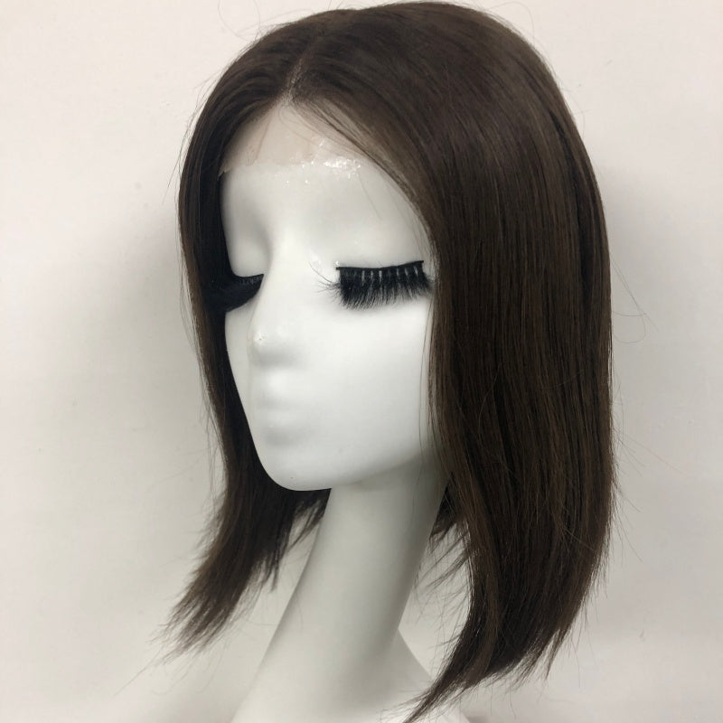 FLOWER HD Lace Front Mono Top Wig HD lace front Made With Virgin Remy Raw Hair For Women