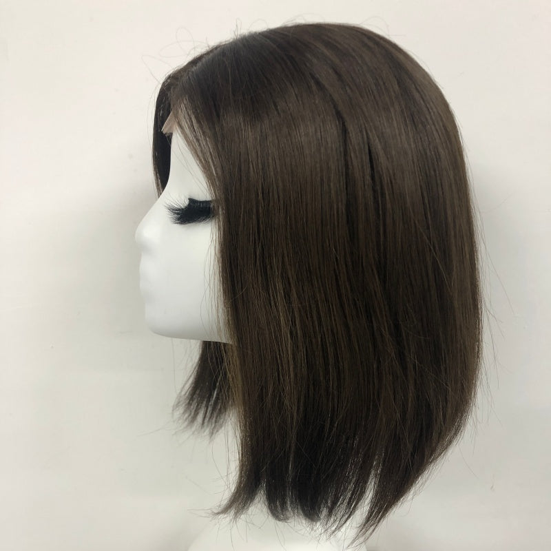 FLOWER HD Lace Front Mono Top Wig HD lace front Made With Virgin Remy Raw Hair For Women