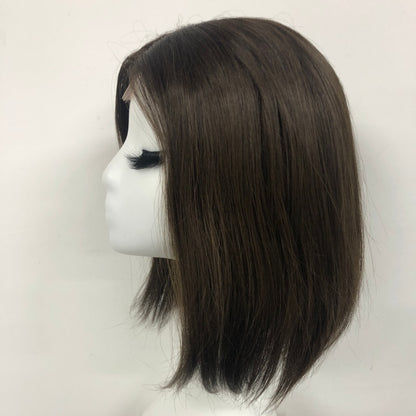 FLOWER HD Lace Front Mono Top Wig HD lace front Made With Virgin Remy Raw Hair For Women