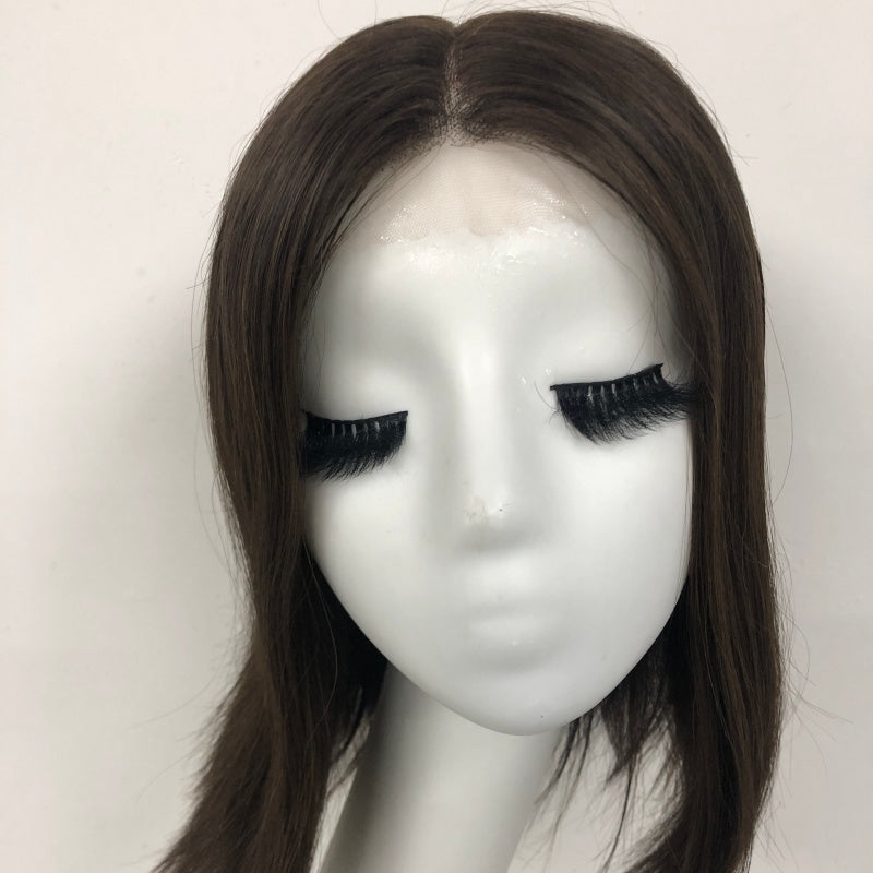FLOWER HD Lace Front Mono Top Wig HD lace front Made With Virgin Remy Raw Hair For Women