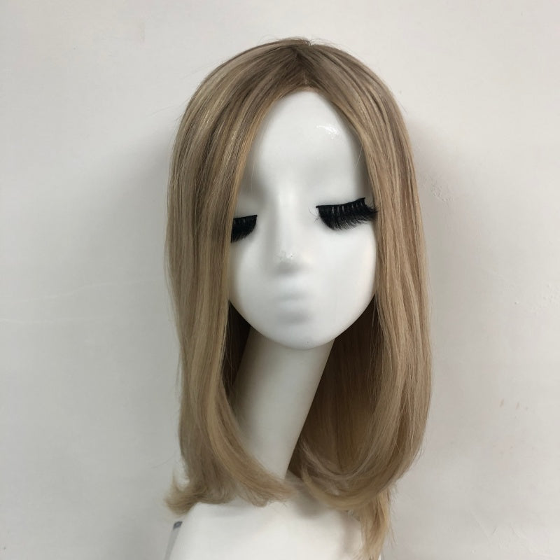 LEVITA Full Handmade Mono Top Wig With P Mono Lace Front & Silk Cover For Women