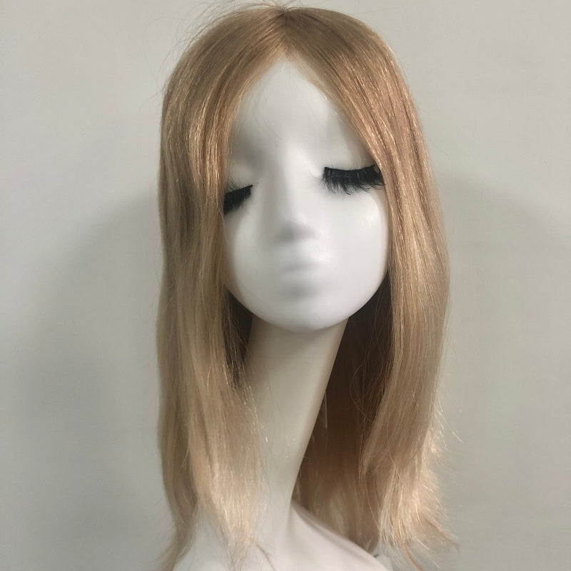 LEVITA Full Handmade Mono Top Wig With P Mono Lace Front & Silk Cover For Women