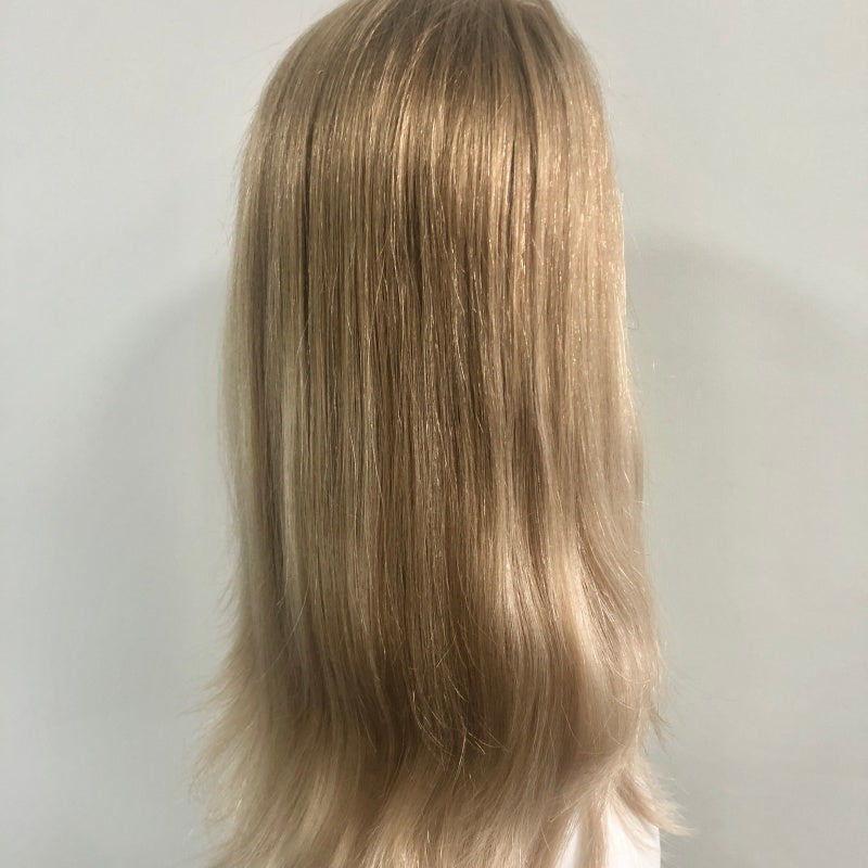 LEVITA Full Handmade Mono Top Wig With P Mono Lace Front & Silk Cover For Women