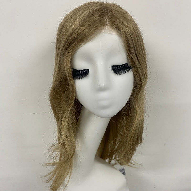 LEVITA Full Handmade Mono Top Wig With P Mono Lace Front & Silk Cover For Women