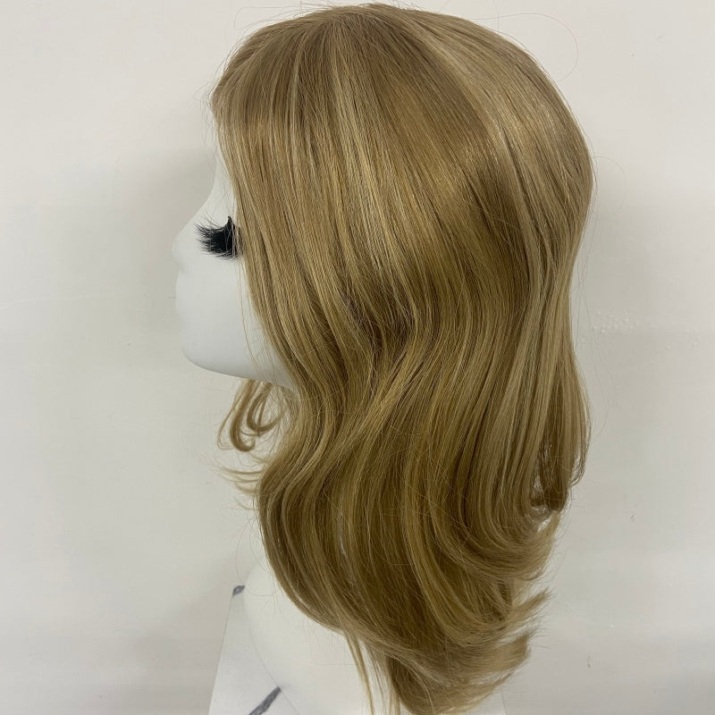 LEVITA Full Handmade Mono Top Wig With P Mono Lace Front & Silk Cover For Women