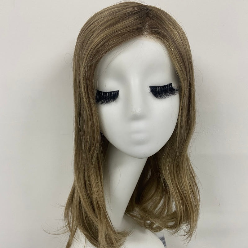 LEVITA Full Handmade Mono Top Wig With P Mono Lace Front & Silk Cover For Women