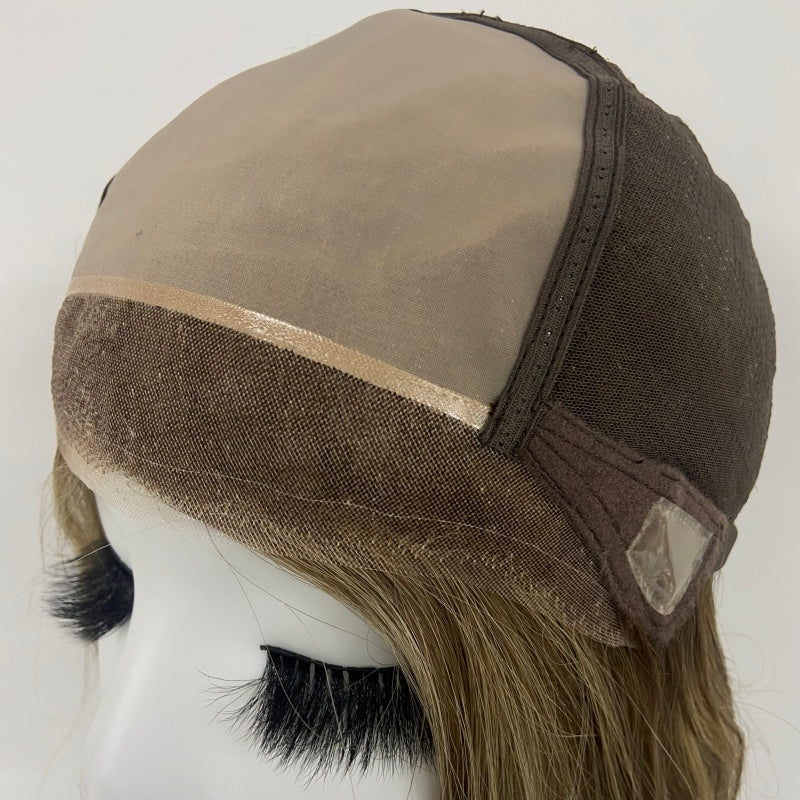 LEVITA Full Handmade Mono Top Wig With P Mono Lace Front & Silk Cover For Women
