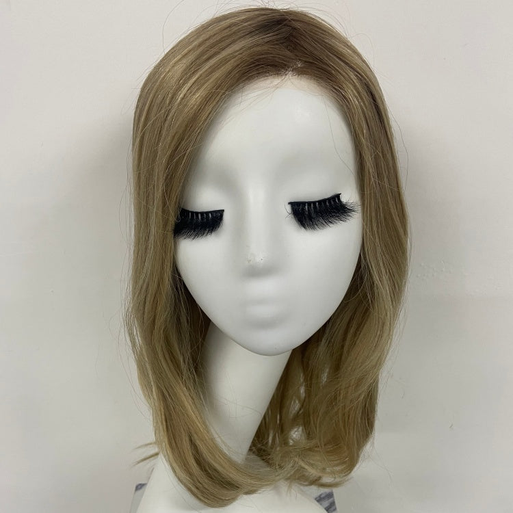 LEVITA Full Handmade Mono Top Wig With P Mono Lace Front & Silk Cover For Women