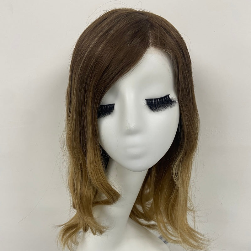 LEVITA Full Handmade Mono Top Wig With P Mono Lace Front & Silk Cover For Women