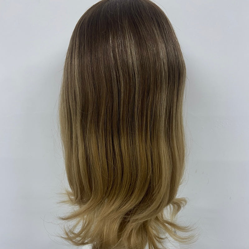 LEVITA Full Handmade Mono Top Wig With P Mono Lace Front & Silk Cover For Women