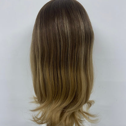 LEVITA Full Handmade Mono Top Wig With P Mono Lace Front & Silk Cover For Women