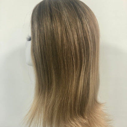 LEVITA Full Handmade Mono Top Wig With P Mono Lace Front & Silk Cover For Women