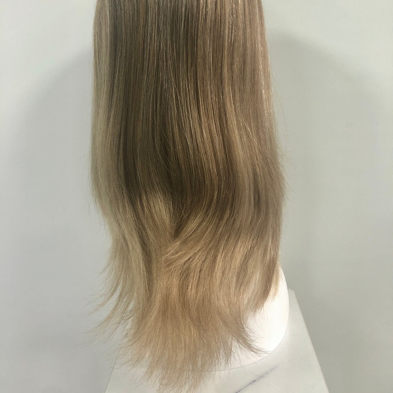 LEVITA Full Handmade Mono Top Wig With P Mono Lace Front & Silk Cover For Women